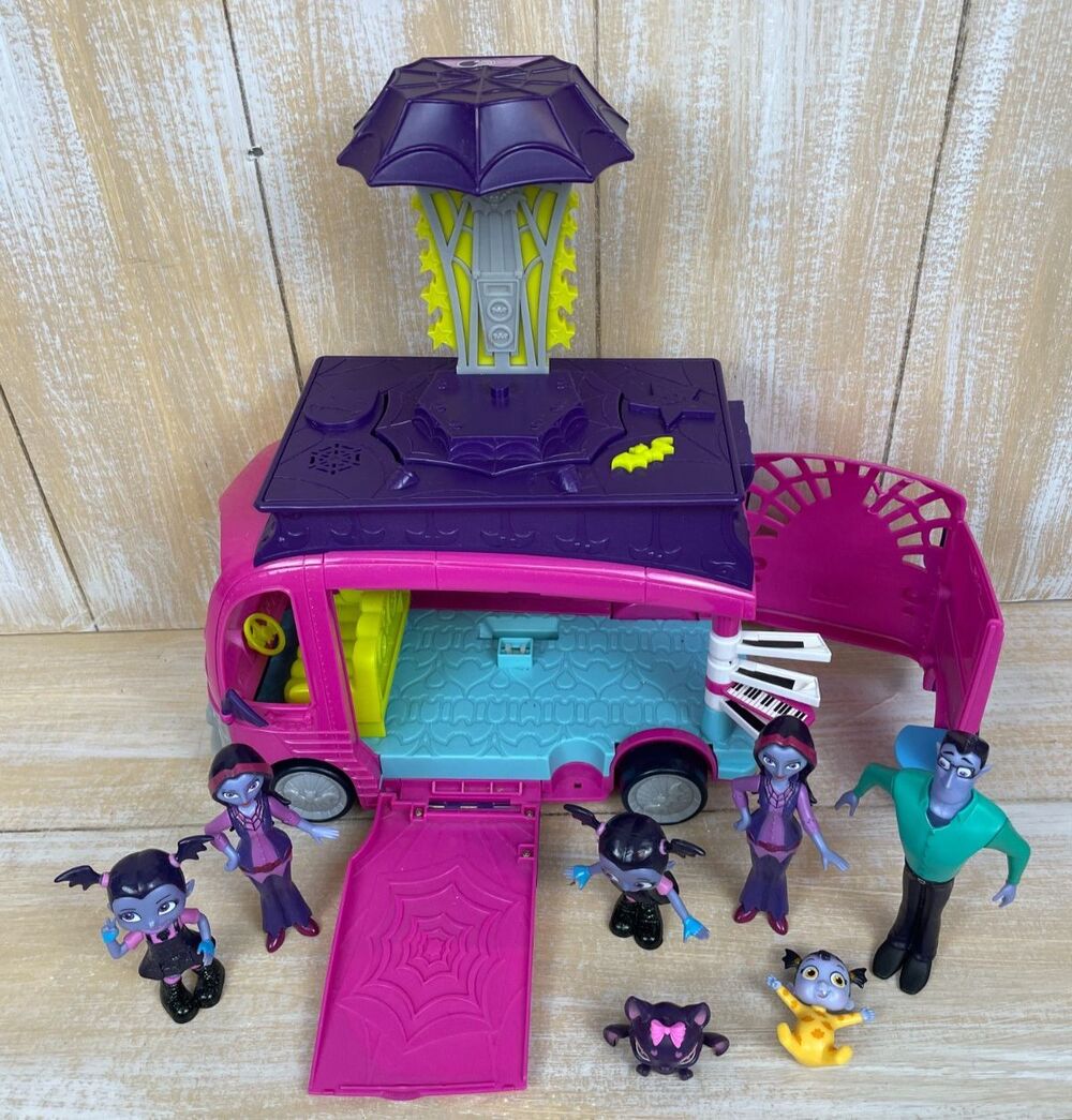 Vampirina Rock N Jam Touring Van Bus Just Play Toys + Figures *Works